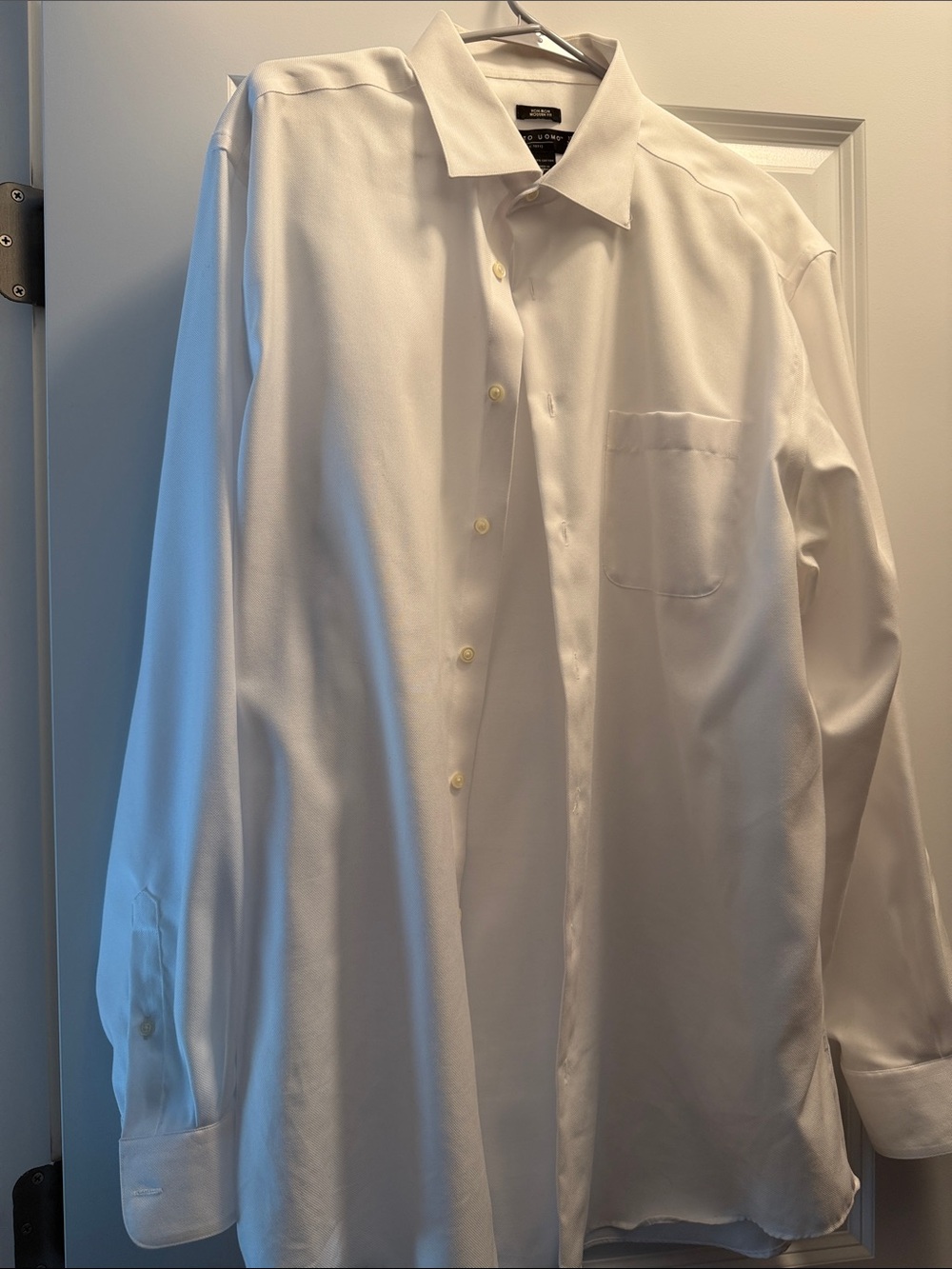 Pronto Uomo White Long-Sleeve Dress Shirt